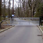 Front view sliding security gate
